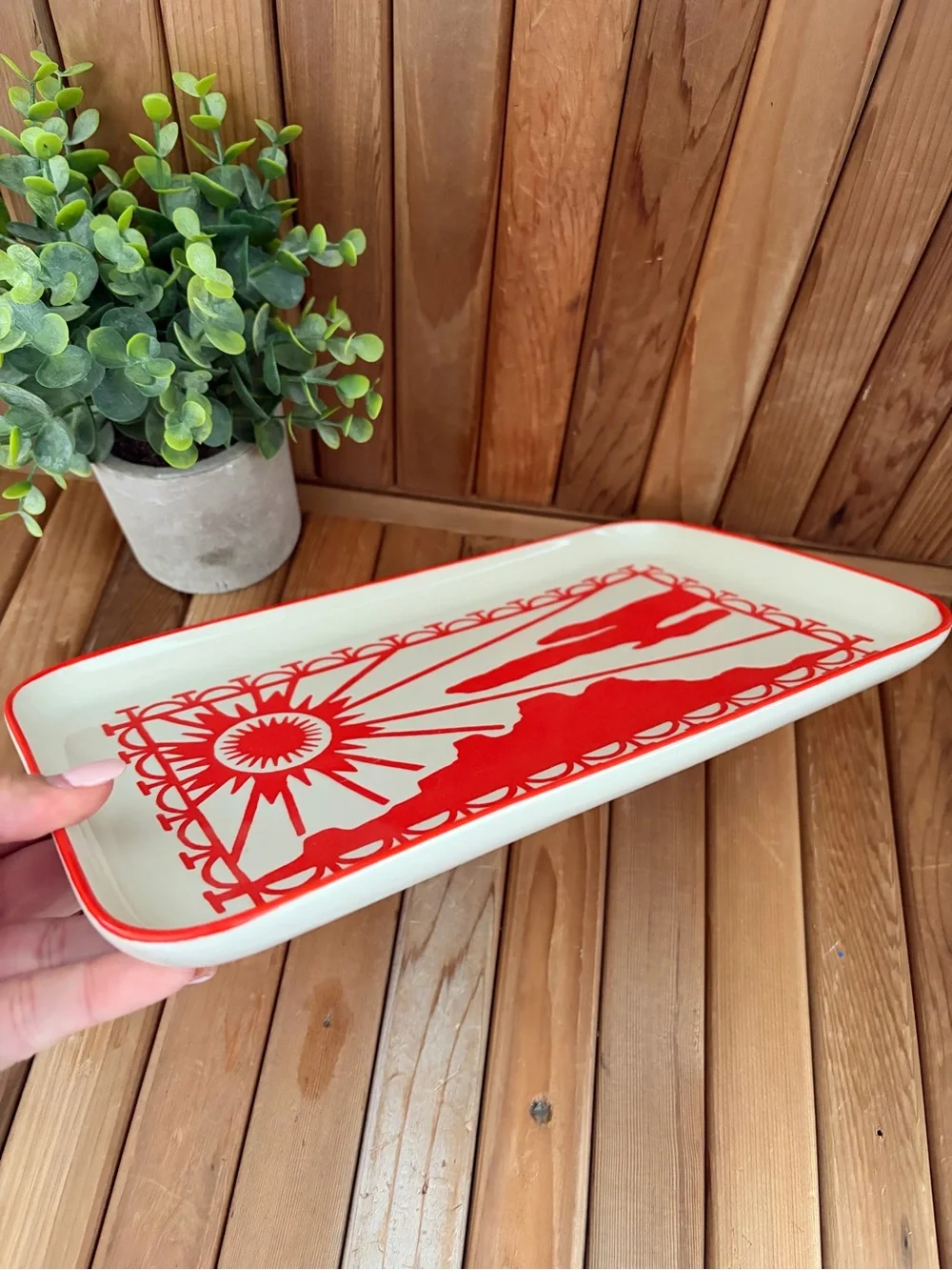 Latino Heritage Month Ceramic Serving Tray, Desert Sun Snack Platter by Target
